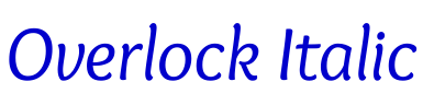 Overlock Italic الخط